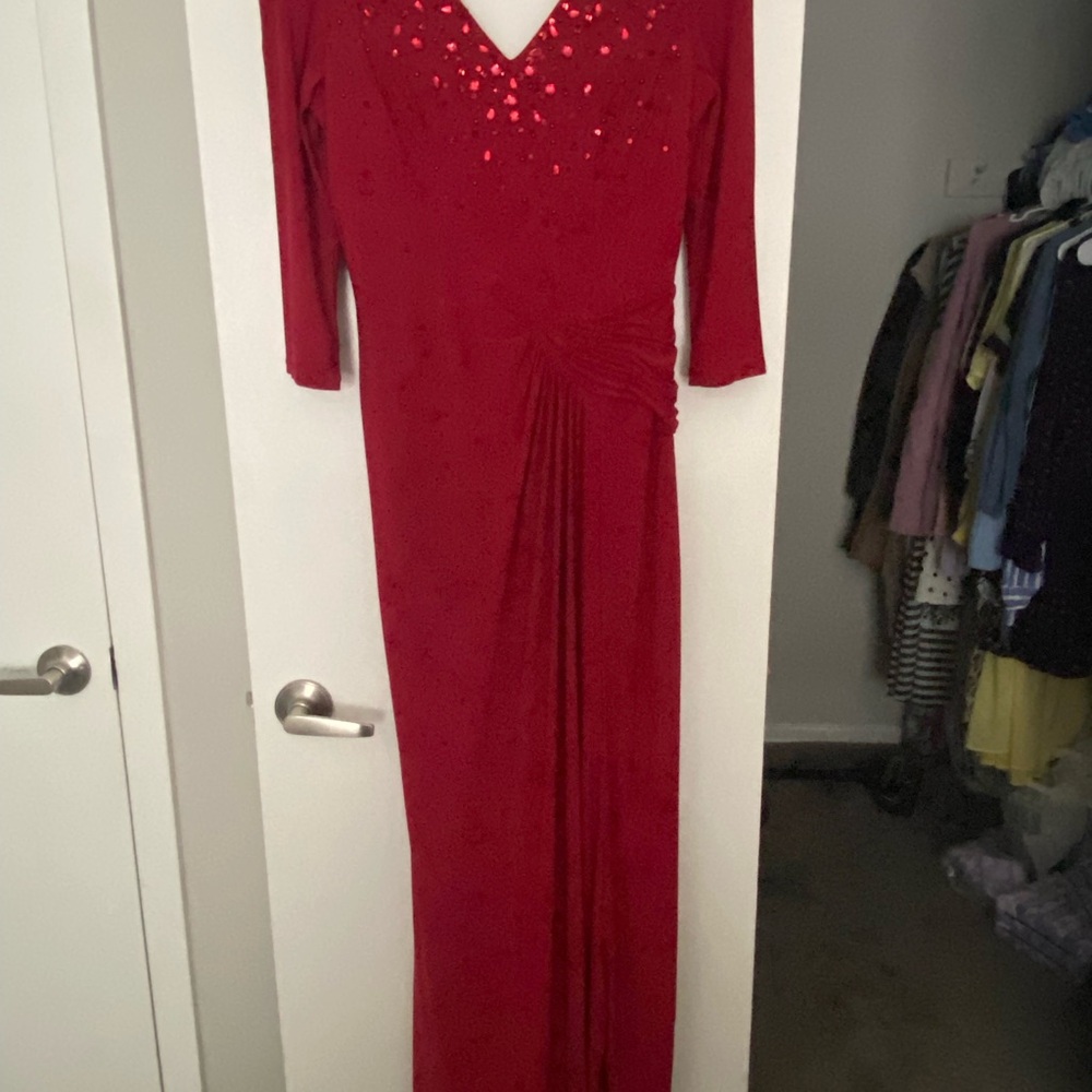 Elegant Red Evening Gown